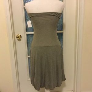 Charlotte Russe strapless ldress army green size L
